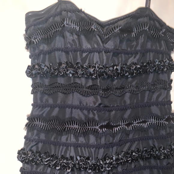 Strapless black mini dress - Picture 3 of 5